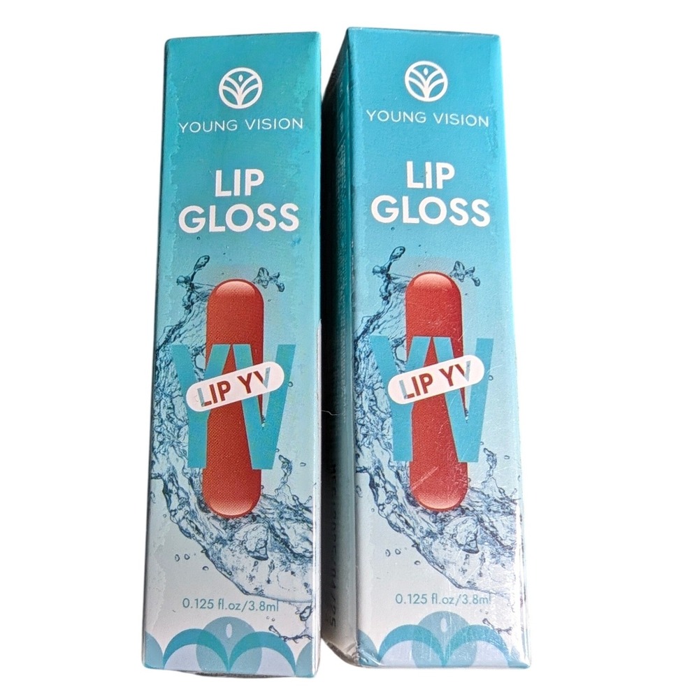 Young Vision Lip YV Lip Gloss Set Shades 01 and 05 High Shine 2pk Cruelty Free